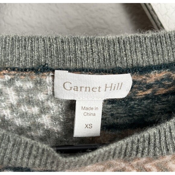 Garnet Hill Women's XS Patchwork Recycled Cashmere Sweater Dress - Picture 5 of 9